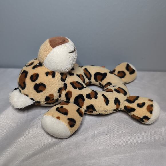 Adventure Planet Gentle Treasures Leopard Plush Rattle Baby Ring - Picture 4 of 9